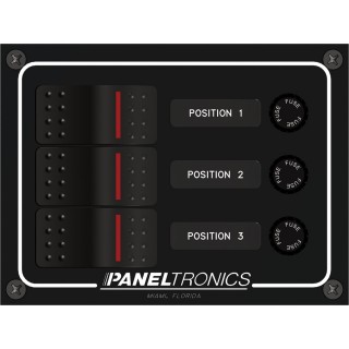 Paneltronics Waterproof Panel - DC 3-Position Illuminated Rocker Switch & Fuse Paneltronics Waterproof Panel - DC 3-Position Illuminated Rocker Switch & Fuse