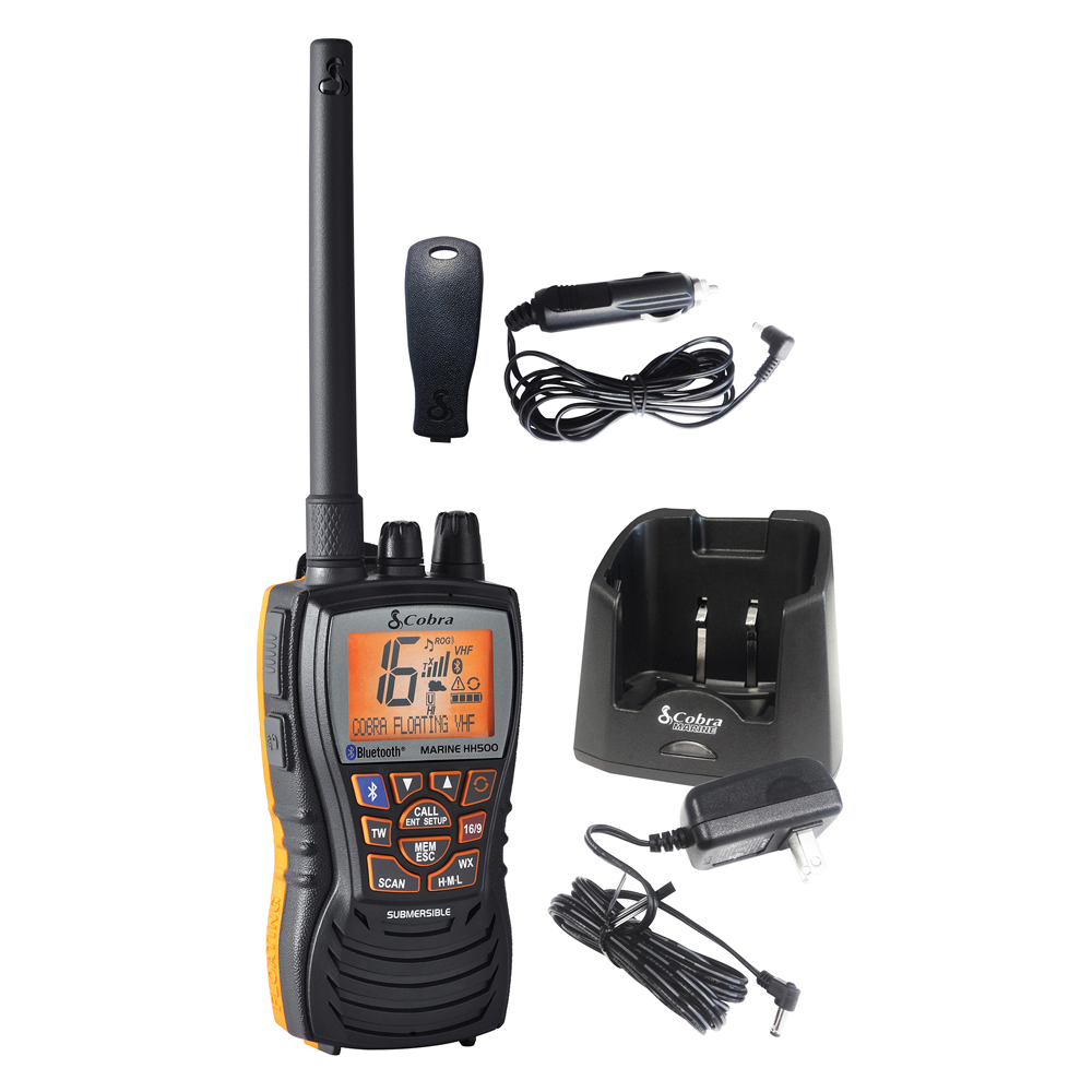 COBRA ELECTRONICS Рация MR HH500 FLT BT 6 watt floating handheld VHF radio  купить в гипермаркете Sportmegashop.com с доставкой