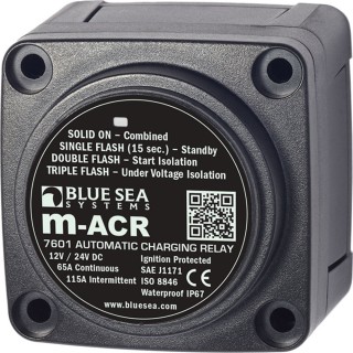 BLUE SEA SYSTEMS Blue Sea 7601 DC Mini ACR Automatic Charging Relay - 65 Amp BLUE SEA SYSTEMS Blue Sea 7601 DC Mini ACR Automatic Charging Relay - 65 Amp