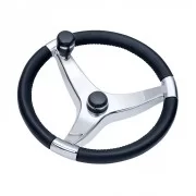 SCHMITT & ONGARO MARINE Ongaro Evo Pro 316 Cast Stainless Steel Steering Wheel w/Control Knob - 13.5" Diameter