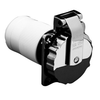 Marinco 6371EL-B 50Amp/125V Stainless Steel Inlet Marinco 6371EL-B 50Amp/125V Stainless Steel Inlet