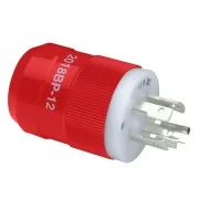 Marinco 2018BP-12 Locking Charger Plug (Male) - Red