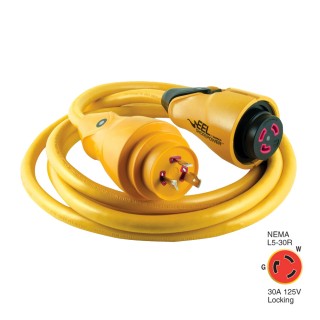 Marinco CS30-12 EEL 30A 125V Shore Power Cordset - 12' - Yellow Marinco CS30-12 EEL 30A 125V Shore Power Cordset - 12' - Yellow