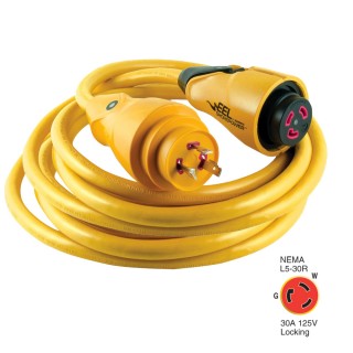 Marinco CS30-50 EEL 30A 125V Shore Power Cordset - 50' - Yellow Marinco CS30-50 EEL 30A 125V Shore Power Cordset - 50' - Yellow