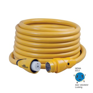 Marinco CS504-50 EEL 50A 125V/250V Shore Power Cordset - 50' - Yellow Marinco CS504-50 EEL 50A 125V/250V Shore Power Cordset - 50' - Yellow