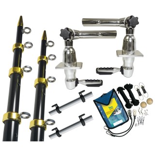 TACO METALS TACO Grand Slam 280 Package w/15' Black/Gold Poles, Premium Rigging Kit & Line Caddy TACO METALS TACO Grand Slam 280 Package w/15' Black/Gold Poles, Premium Rigging Kit & Line Caddy