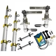 TACO METALS TACO Grand Slam 280 Package w/15' Silver/Gold Poles, Premium Rigging Kit & Line Caddy
