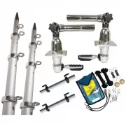 TACO METALS TACO Grand Slam 280 Package w/15' Silver/Silver Poles, Premium Rigging Kit & Line Caddy