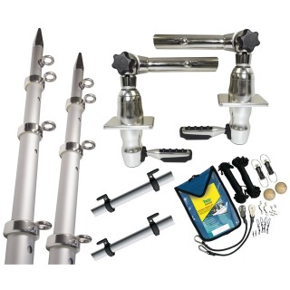 TACO METALS TACO Grand Slam 280 Package w/15' Silver/Silver Poles, Premium Rigging Kit & Line Caddy TACO METALS TACO Grand Slam 280 Package w/15' Silver/Silver Poles, Premium Rigging Kit & Line Caddy
