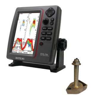 SI-TEX SVS-760 Dual Frequency Sounder 600W Kit w/Bronze Thru-Hull Temp Transducer - 1700/50/200T-CX SI-TEX SVS-760 Dual Frequency Sounder 600W Kit w/Bronze Thru-Hull Temp Transducer - 1700/50/200T-CX