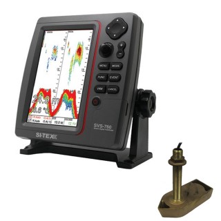 SI-TEX SVS-760 Dual Frequency Sounder 600W Kit w/Bronze Thru-Hull Temp Transducer - 307/50/200T-CX SI-TEX SVS-760 Dual Frequency Sounder 600W Kit w/Bronze Thru-Hull Temp Transducer - 307/50/200T-CX