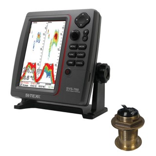 SI-TEX SVS-760 Dual Frequency Sounder 600W Kit w/Bronze 12 Degree Transducer SI-TEX SVS-760 Dual Frequency Sounder 600W Kit w/Bronze 12 Degree Transducer