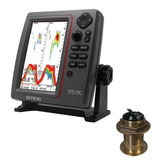 SI-TEX SVS-760 Dual Frequency Sounder 600W Kit w/Bronze 20 Degree Transducer SI-TEX SVS-760 Dual Frequency Sounder 600W Kit w/Bronze 20 Degree Transducer