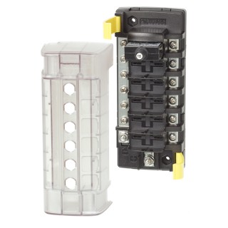 BLUE SEA SYSTEMS Blue Sea 5052 ST CLB Circuit Breaker Block - 6 Position w/Negative Bus BLUE SEA SYSTEMS Blue Sea 5052 ST CLB Circuit Breaker Block - 6 Position w/Negative Bus