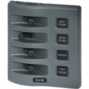 BLUE SEA SYSTEMS Blue Sea 4305 WeatherDeck&reg; 12V DC Waterproof Switch Panel - 4 Posistion