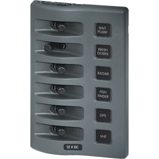 BLUE SEA SYSTEMS Blue Sea 4307 WeatherDeck® 12V DC Waterproof Switch Panel - 6 Position BLUE SEA SYSTEMS Blue Sea 4307 WeatherDeck® 12V DC Waterproof Switch Panel - 6 Position