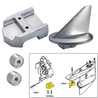 Tecnoseal Anode Kit w/Hardware - Mercury Alpha 1 Gen 1 - Magnesium Tecnoseal Anode Kit w/Hardware - Mercury Alpha 1 Gen 1 - Magnesium