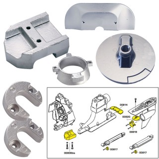Tecnoseal Anode Kit w/Hardware - Mercury Alpha 1 Gen 2 - Aluminum Tecnoseal Anode Kit w/Hardware - Mercury Alpha 1 Gen 2 - Aluminum