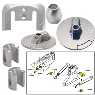 Tecnoseal Anode Kit w/Hardware - Mercury Bravo 3 2004 - Zinc Tecnoseal Anode Kit w/Hardware - Mercury Bravo 3 2004 - Zinc