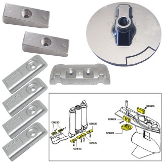 Tecnoseal Anode Kit w/Hardware - Mercury Verado 6 - Aluminum Tecnoseal Anode Kit w/Hardware - Mercury Verado 6 - Aluminum