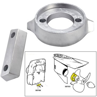 Tecnoseal Anode Kit w/Hardware - Volvo 290 - Zinc Tecnoseal Anode Kit w/Hardware - Volvo 290 - Zinc