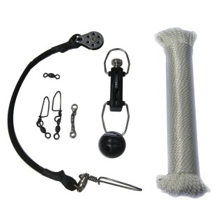 RUPP MARINE Rupp Center Rigging Kit w/Klickers - White Nylon 45' RUPP MARINE Rupp Center Rigging Kit w/Klickers - White Nylon 45'