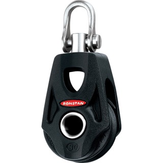 Ronstan Series 30 Ball Bearing Orbit Block™ - Single - Becket - Swivel Shackle Head Ronstan Series 30 Ball Bearing Orbit Block™ - Single - Becket - Swivel Shackle Head