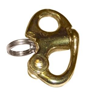 Ronstan Brass Snap Shackle - Fixed Bail - 41.5mm (1-5/8") Length Ronstan Brass Snap Shackle - Fixed Bail - 41.5mm (1-5/8") Length