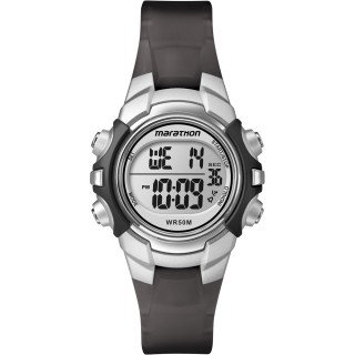 Timex Marathon Digital Mid-Size Watch - Black/Silver Timex Marathon Digital Mid-Size Watch - Black/Silver