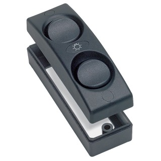 Marinco Contour 1100 Series Double Interior Switch - On/Off - Black Marinco Contour 1100 Series Double Interior Switch - On/Off - Black