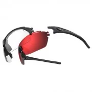 TIFOSI OPTICS Tifosi Launch H.S. AC Red&trade;/Clarion Red/Clear Lens Sunglasses - Matte Black