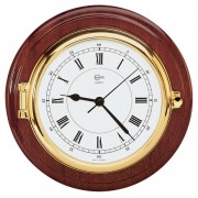BARIGO Captain Series Clock - Brass & Mahogany - 6" Dial