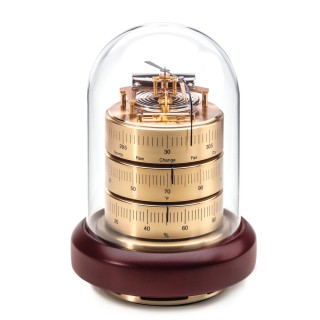 BARIGO Barometer, Thermometer & Hygrometer w/Acrylic Top & Mahogany Base BARIGO Barometer, Thermometer & Hygrometer w/Acrylic Top & Mahogany Base