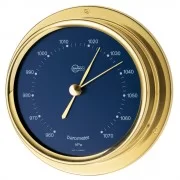 BARIGO Regatta Series Ship's Barometer - Brass Housing - Blue 4" Dial