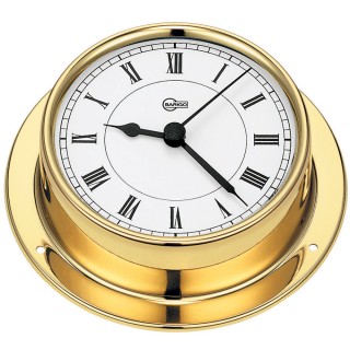 BARIGO Tempo Series Quartz Ship's Clock - Brass Housing - 3.3" Dial BARIGO Tempo Series Quartz Ship's Clock - Brass Housing - 3.3" Dial