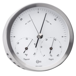 BARIGO Steel Series Barometer / Thermometer / Hygrometer - Stainless Steel Housing - 4" Dial BARIGO Steel Series Barometer / Thermometer / Hygrometer - Stainless Steel Housing - 4" Dial