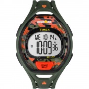 Timex Ironman Sleek 50 Full-Size Watch - Green/Orange Camo