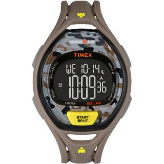 Timex Ironman Sleek 50 Full-Size Watch - Grey/Yellow Camo Timex Ironman Sleek 50 Full-Size Watch - Grey/Yellow Camo