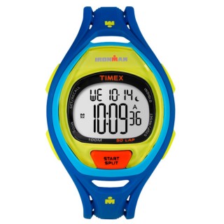 Timex Ironman Sleek 50 Full-Size Watch - Blue Color Block Timex Ironman Sleek 50 Full-Size Watch - Blue Color Block