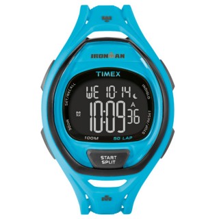Timex Ironman Sleek 50 Full-Size Watch - Neon Blue Timex Ironman Sleek 50 Full-Size Watch - Neon Blue