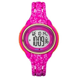 Timex Ironman Sleek 50 Mid-Size Watch - Pink Floral Timex Ironman Sleek 50 Mid-Size Watch - Pink Floral