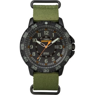Timex Expedition Rugged Resin Slip-Thru Watch - Black/Green Timex Expedition Rugged Resin Slip-Thru Watch - Black/Green