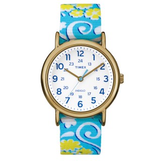 Timex Weekender Full-Size Watch - Reversible Floral Swirl/White Timex Weekender Full-Size Watch - Reversible Floral Swirl/White