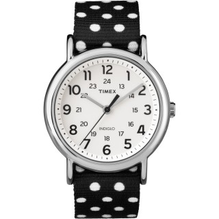 Timex Weekender Black/White Polkadot Print Reverse To Solid Color Watch - 38mm Timex Weekender Black/White Polkadot Print Reverse To Solid Color Watch - 38mm