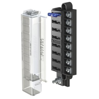 BLUE SEA SYSTEMS Blue Sea 5046 ST Blade Compact Fuse Blocks - 8 Circuits w/Cover BLUE SEA SYSTEMS Blue Sea 5046 ST Blade Compact Fuse Blocks - 8 Circuits w/Cover
