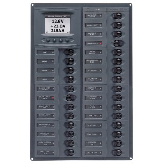 BEP MARINE BEP Millennium Series DC Circuit Breaker Panel w/Digital Meters, 28SP DC12V BEP MARINE BEP Millennium Series DC Circuit Breaker Panel w/Digital Meters, 28SP DC12V