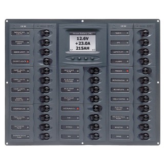 BEP MARINE BEP Millennium Series DC Circuit Breaker Panel w/Digital Meters, 32SP DC12V BEP MARINE BEP Millennium Series DC Circuit Breaker Panel w/Digital Meters, 32SP DC12V