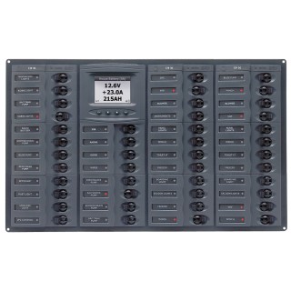 BEP MARINE BEP Millennium Series DC Circuit Breaker Panel w/Digital Meters, 44SP DC12V Horizonal