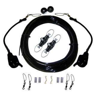 RUPP MARINE Rupp Single Rigging Kit W/Lok-Ups & Nok-Outs - 160' Black Mono RUPP MARINE Rupp Single Rigging Kit W/Lok-Ups & Nok-Outs - 160' Black Mono