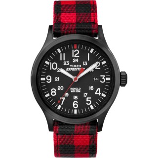 Timex Expedition Scout Metal - Red Buffalo Checker Nylon Strap/Black Dial Timex Expedition Scout Metal - Red Buffalo Checker Nylon Strap/Black Dial